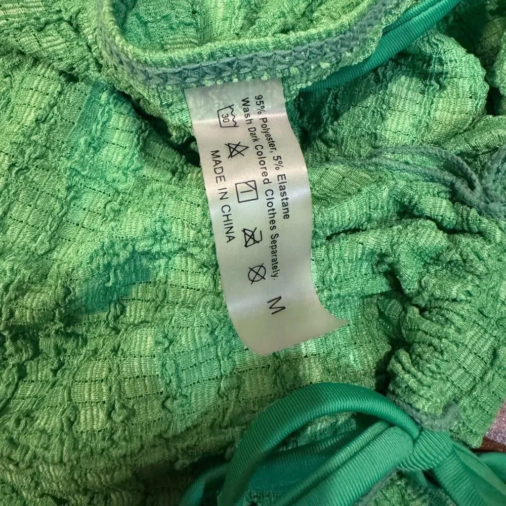 3 piece FN green bikini & coverup